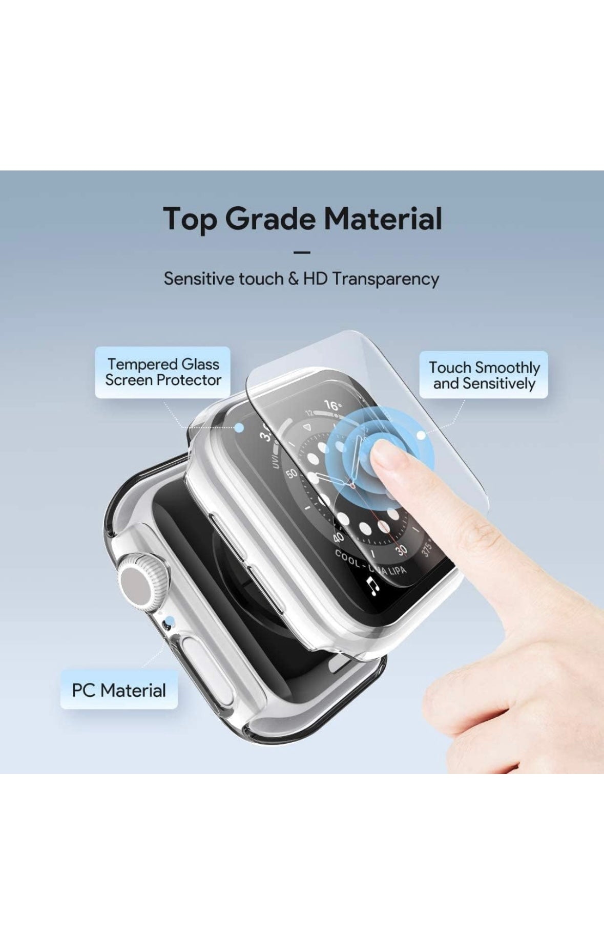 Apple Watch Tempered Glass+Cover Accessories