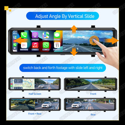 4K Rearview Mirror DVR Wifi Carplay