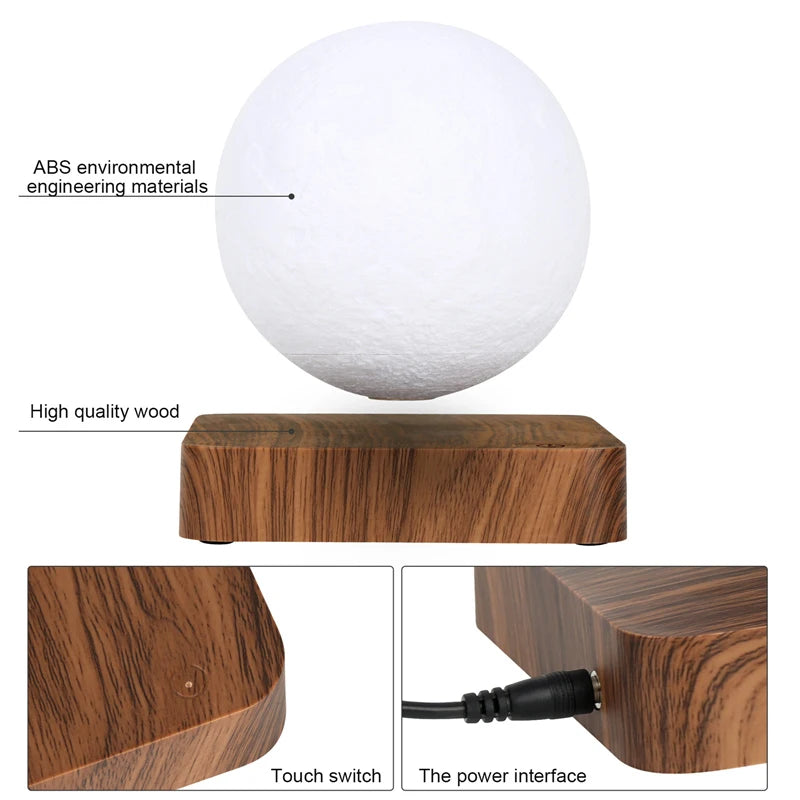 3D Earth LED Night Light Moon Magnetic Levitation Light