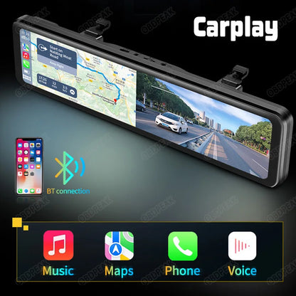 4K Rearview Mirror DVR Wifi Carplay