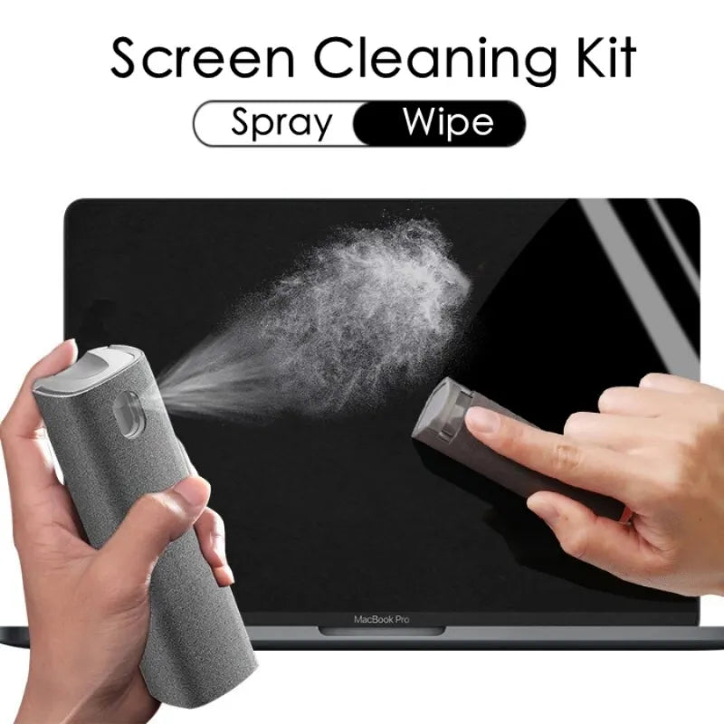 2in1 Microfiber Screen Cleaner Spray Bottle