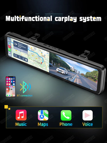 4K Rearview Mirror DVR Wifi Carplay