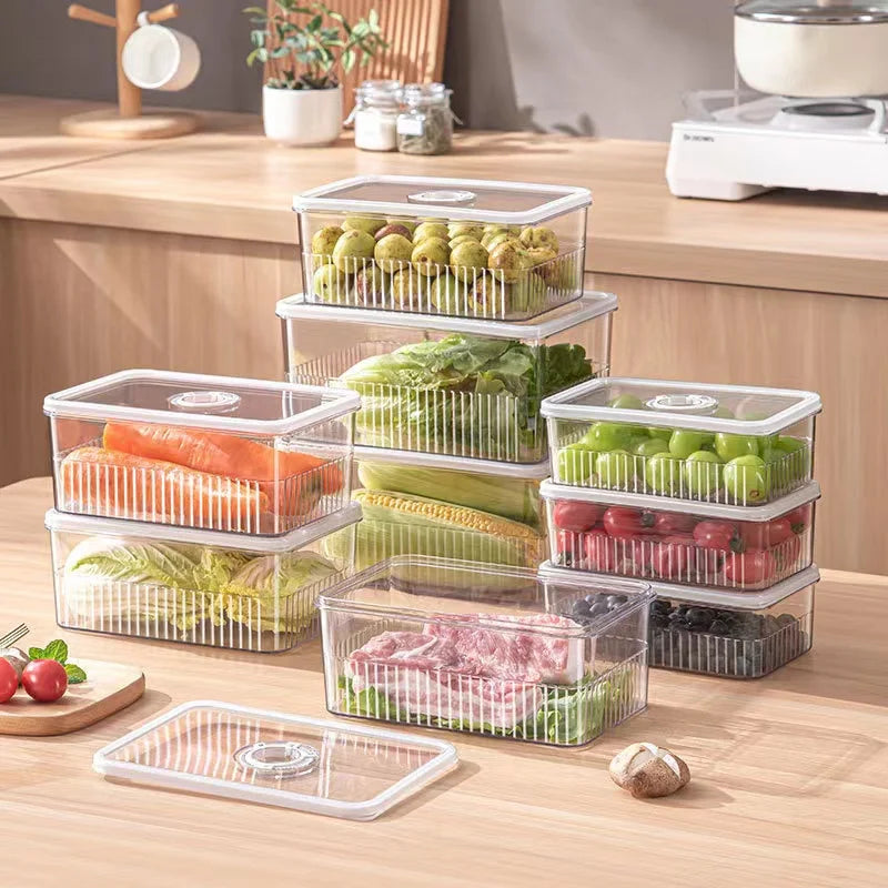 Transparent Fridge Food Storage Containers